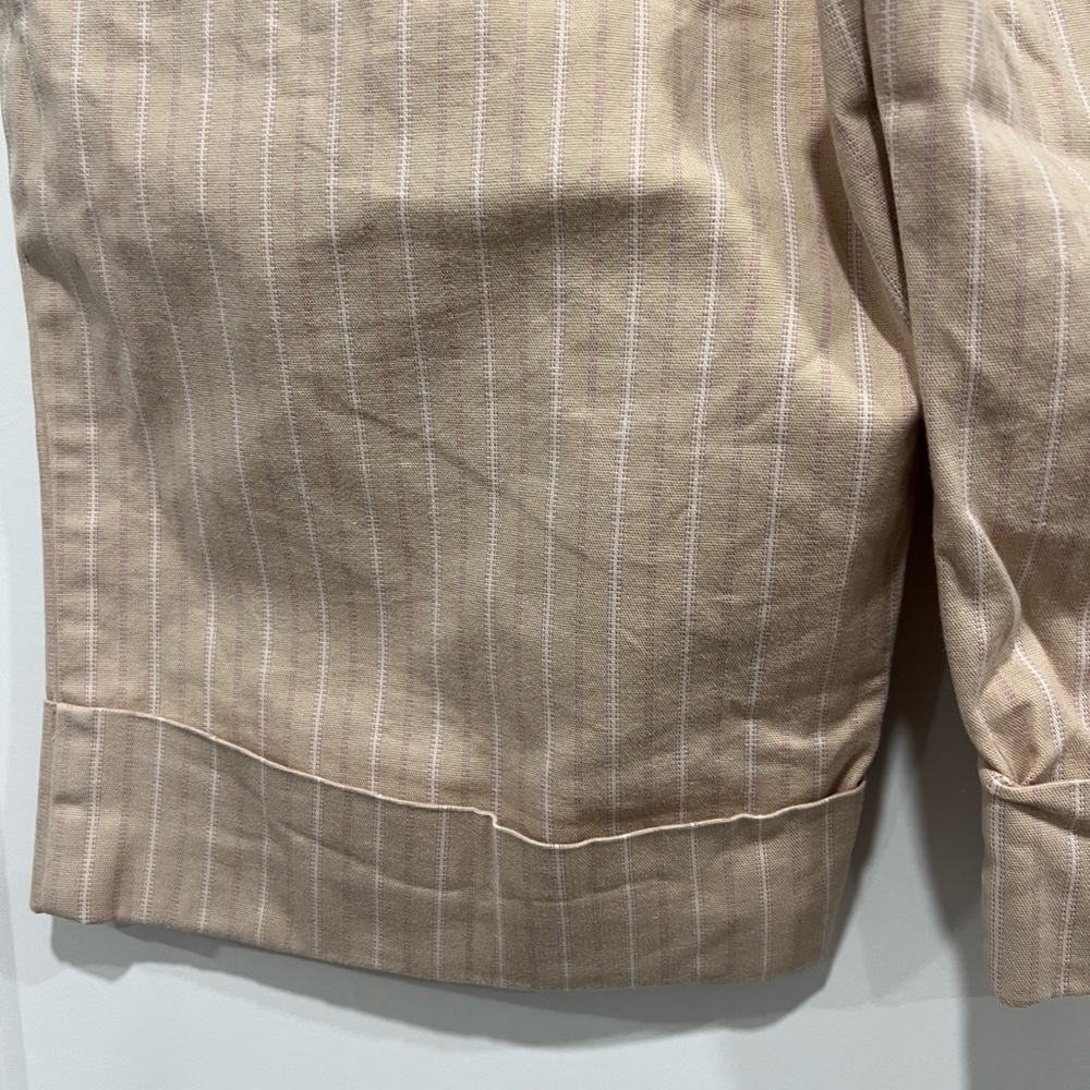 Y2K Old Navy Beige & Pink Pinstriped Shorts Women’s - Picture 12 of 15